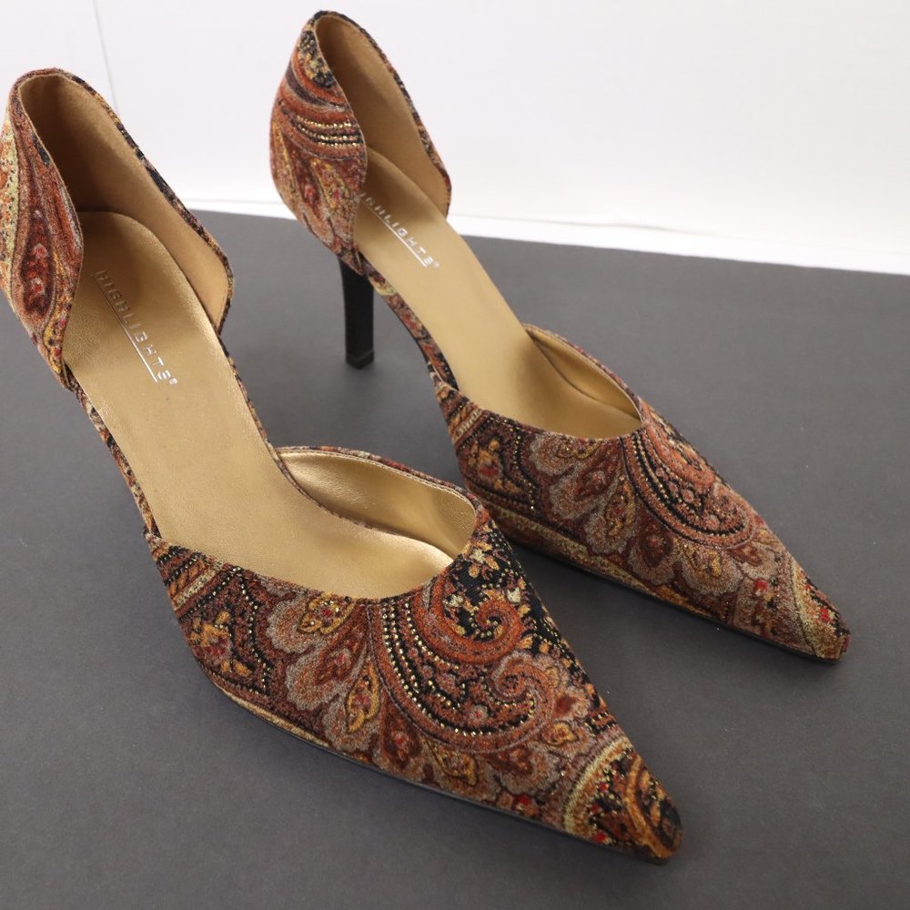 Women's Highlights Mult color 4" high heeled Shoes Size 10W